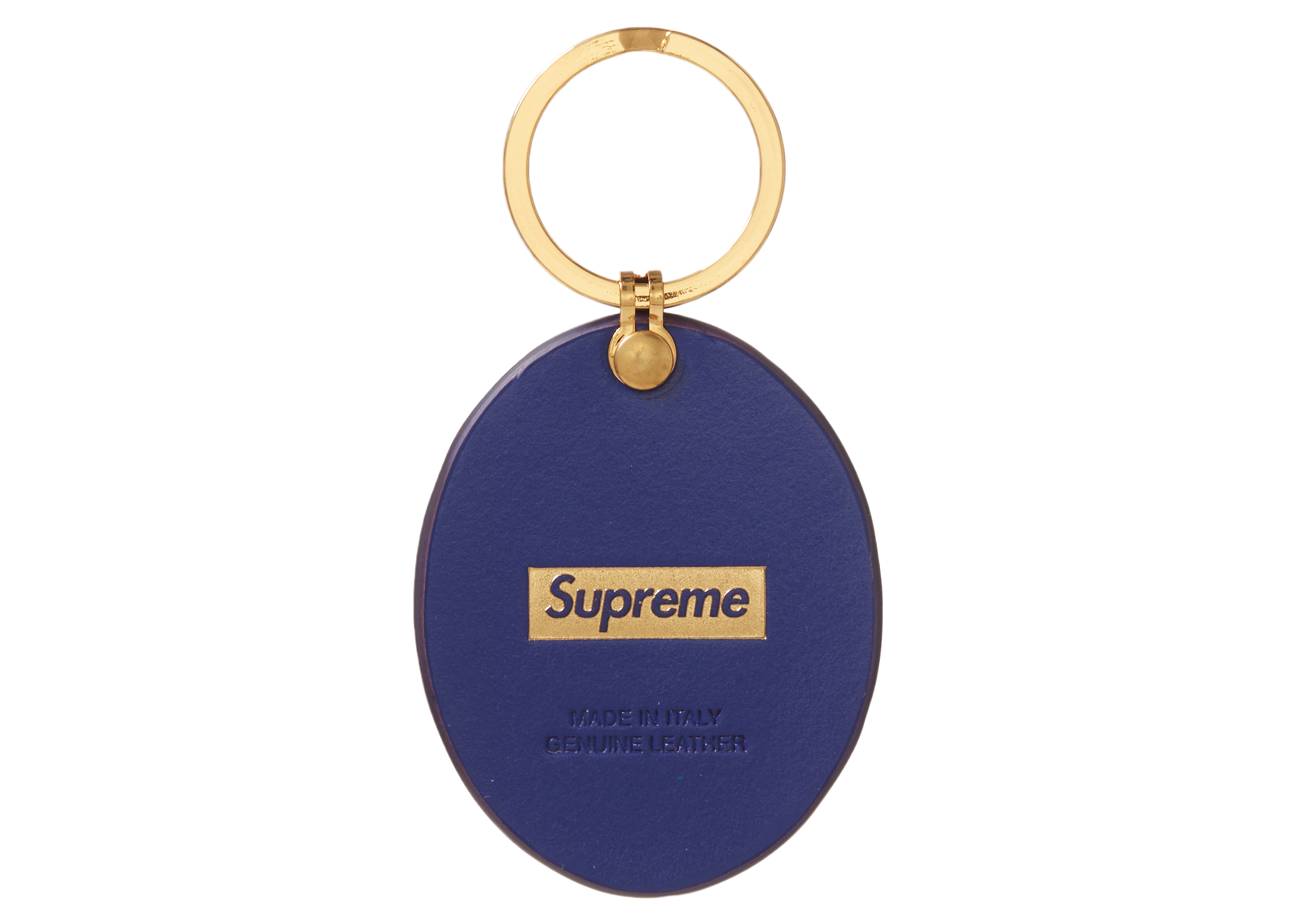 Supreme Guadalupe Leather Keychain Blue - FW23 - GB