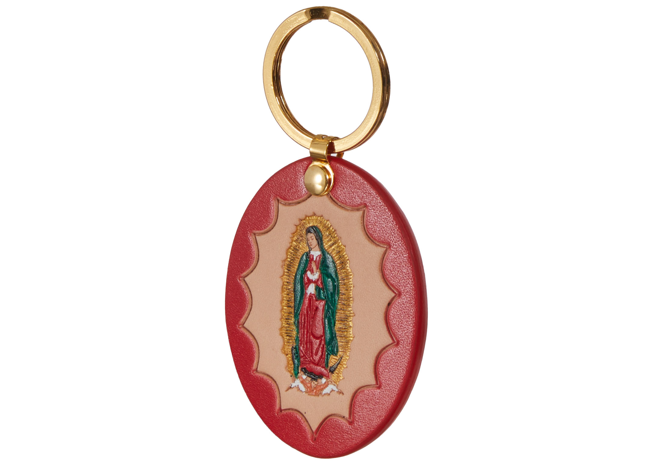 送料無料/新品 Supreme Guadalupe Leather Keychain - アクセサリー