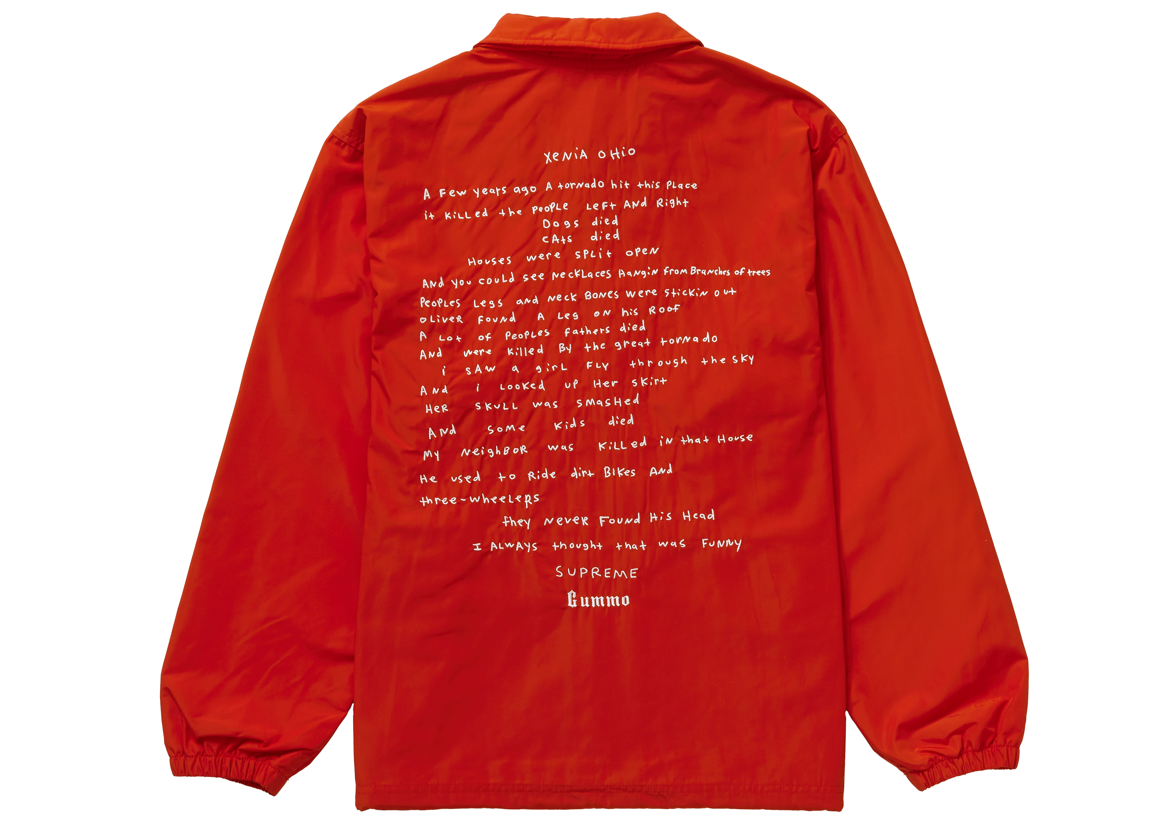 Supreme Gummo Coaches Jacket Red Men's - SS22 - US