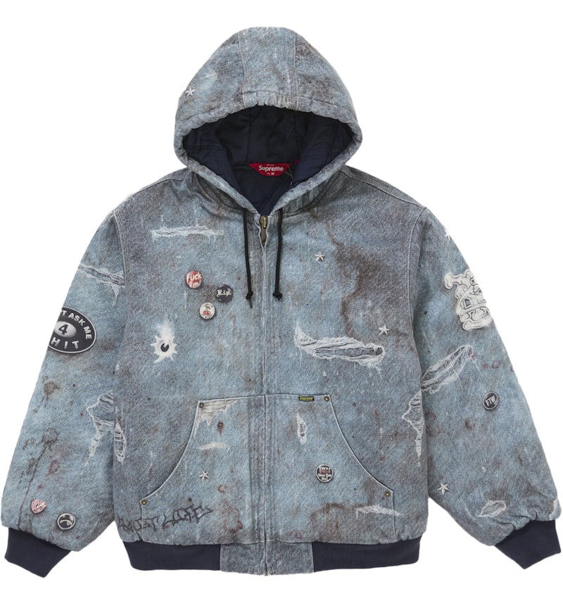 HJR Trompe L'oeil Hooded Work Jacket Blue Men's FW24 US