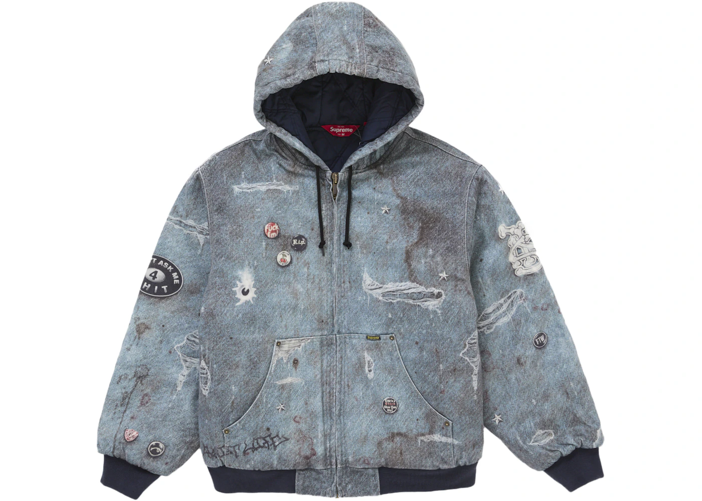 HJR Trompe L'oeil Hooded Work Jacket Blue Men's FW24 US