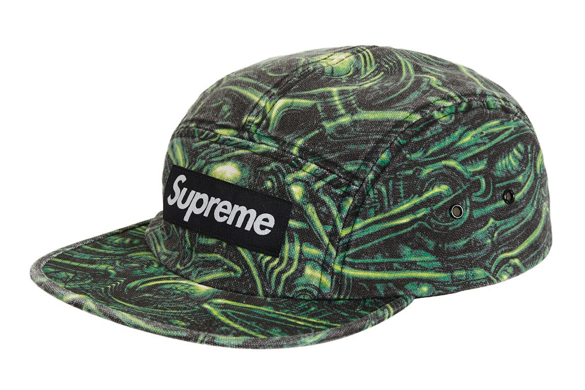 Pre-owned Supreme H.r. Giger Camp Cap Green