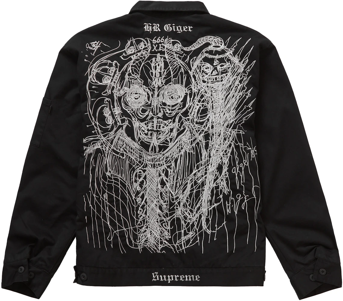 Supreme H.R. Giger Embroidered Work Jacket Black Men's - FW23 - US