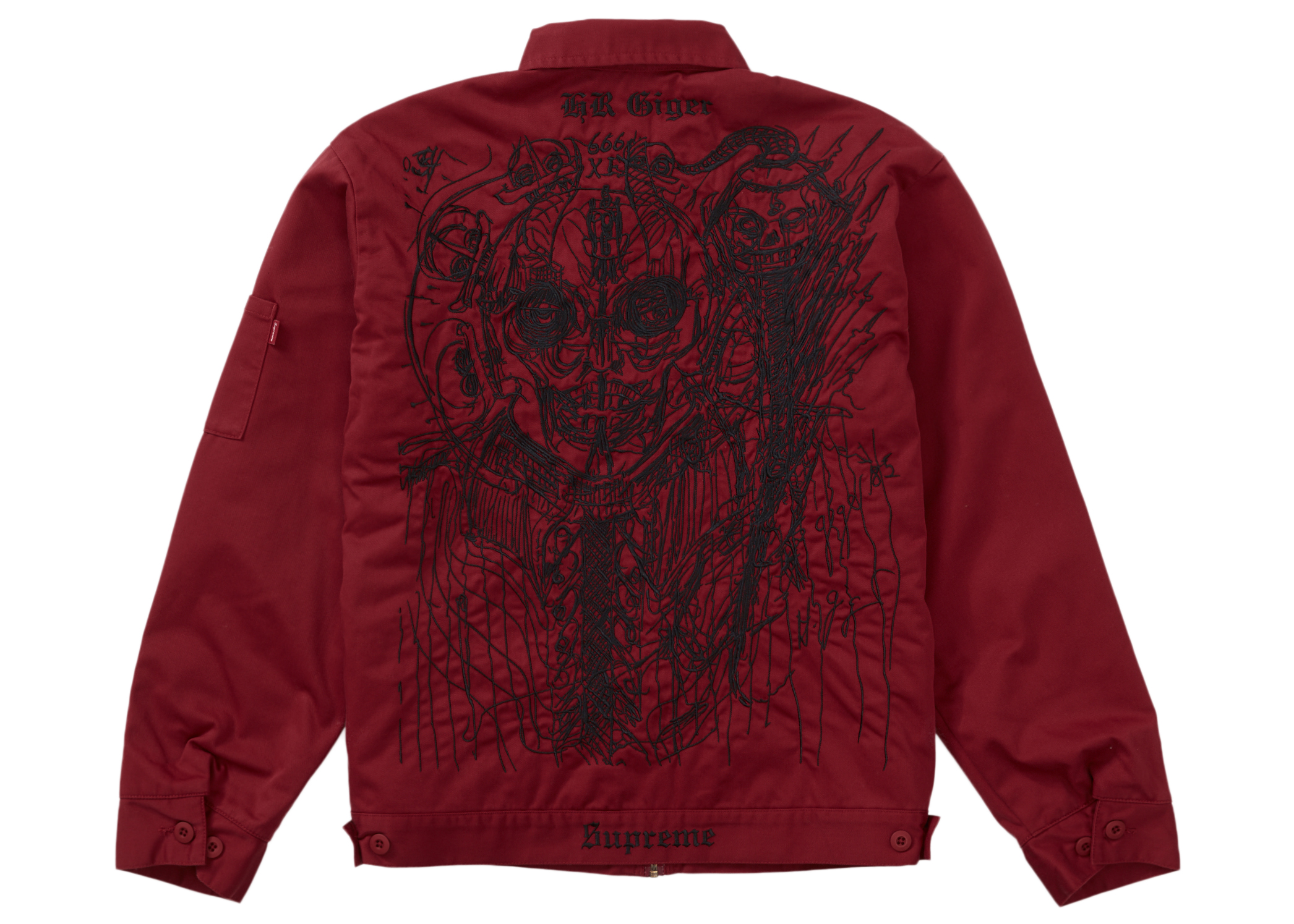 Supreme H.R. Giger Embroidered Work Jacket Red メンズ - FW23 - JP