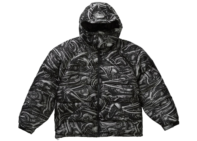 Supreme H.R. Giger Jacquard Down Puffer Jacket Black Men's - FW23 - GB