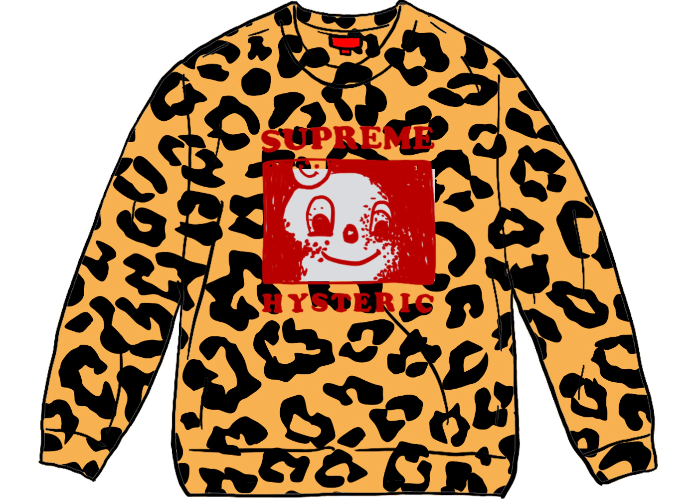 Supreme HYSTERIC GLAMOUR Crewneck Leopard Men's - SS21 - US Supreme HYSTERIC GLAMOUR Crewneck Leopard Men's - SS21 - US