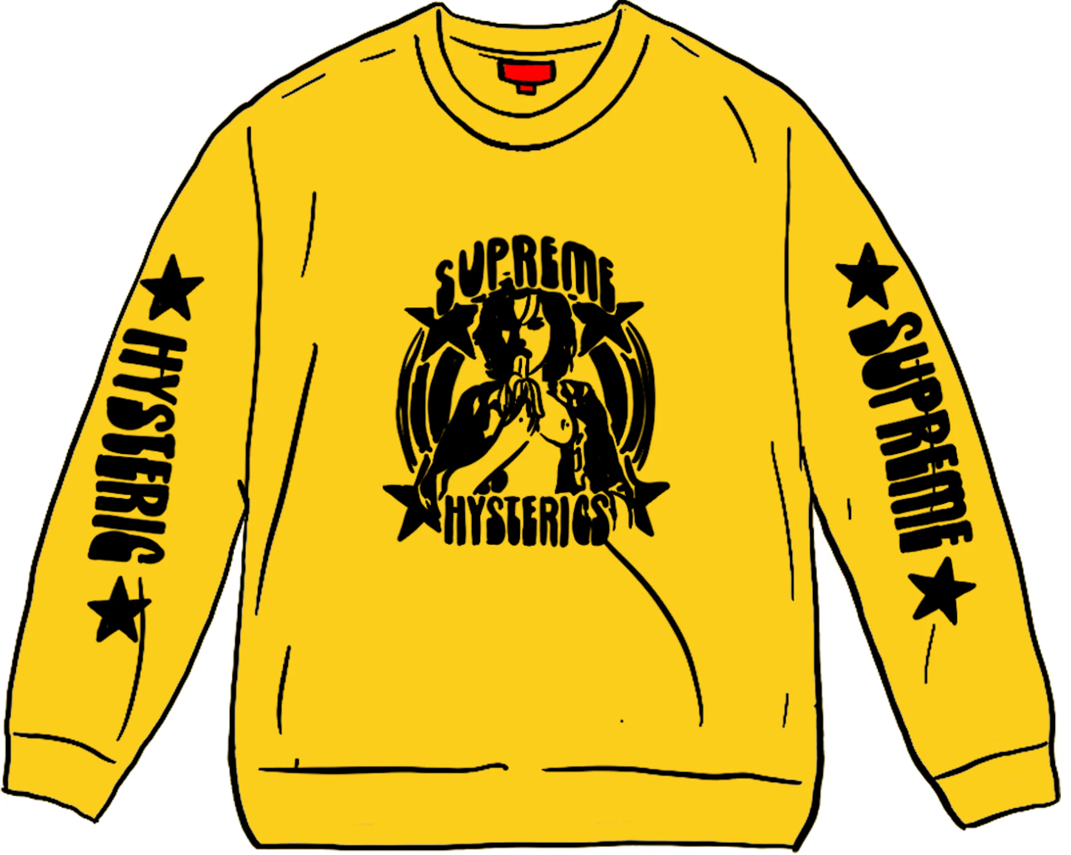 Supreme HYSTERIC GLAMOUR L/S Tee Yellow
