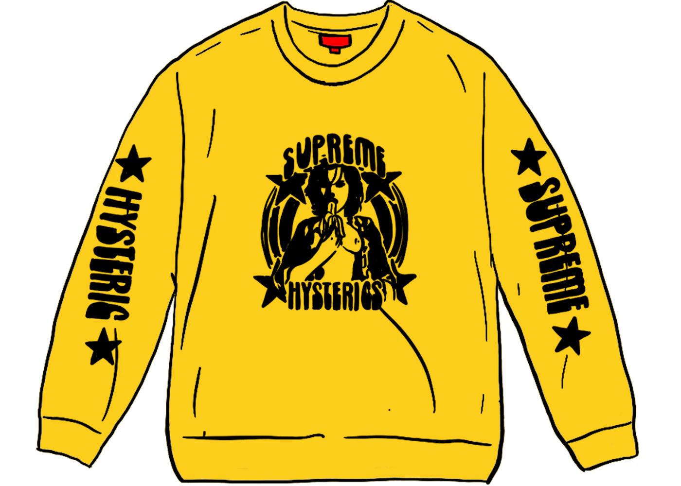 Supreme HYSTERIC GLAMOUR L/S Tee Yellow Men's - SS21 - US