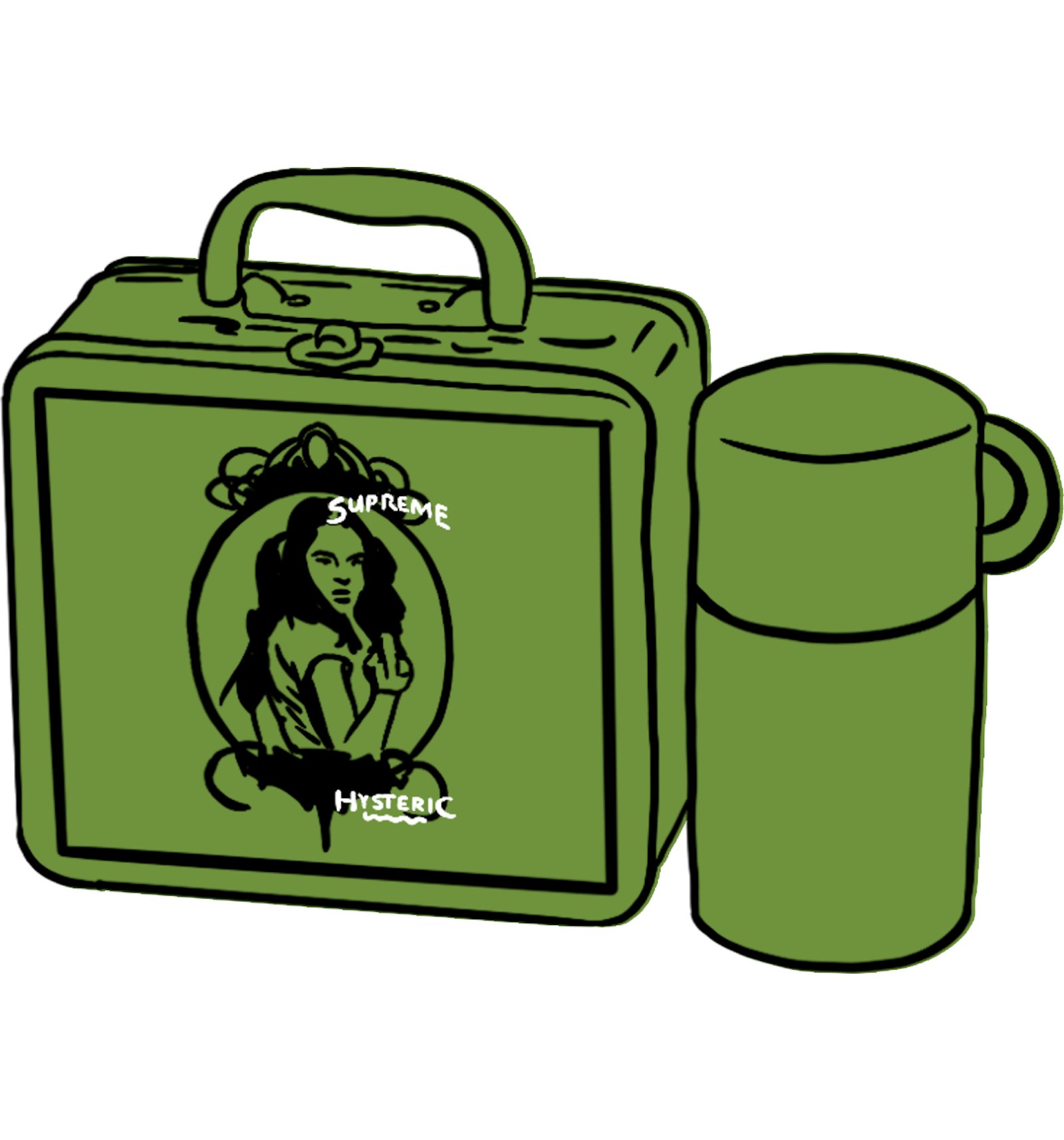 Supreme HYSTERIC GLAMOUR Lunchbox Set Lime