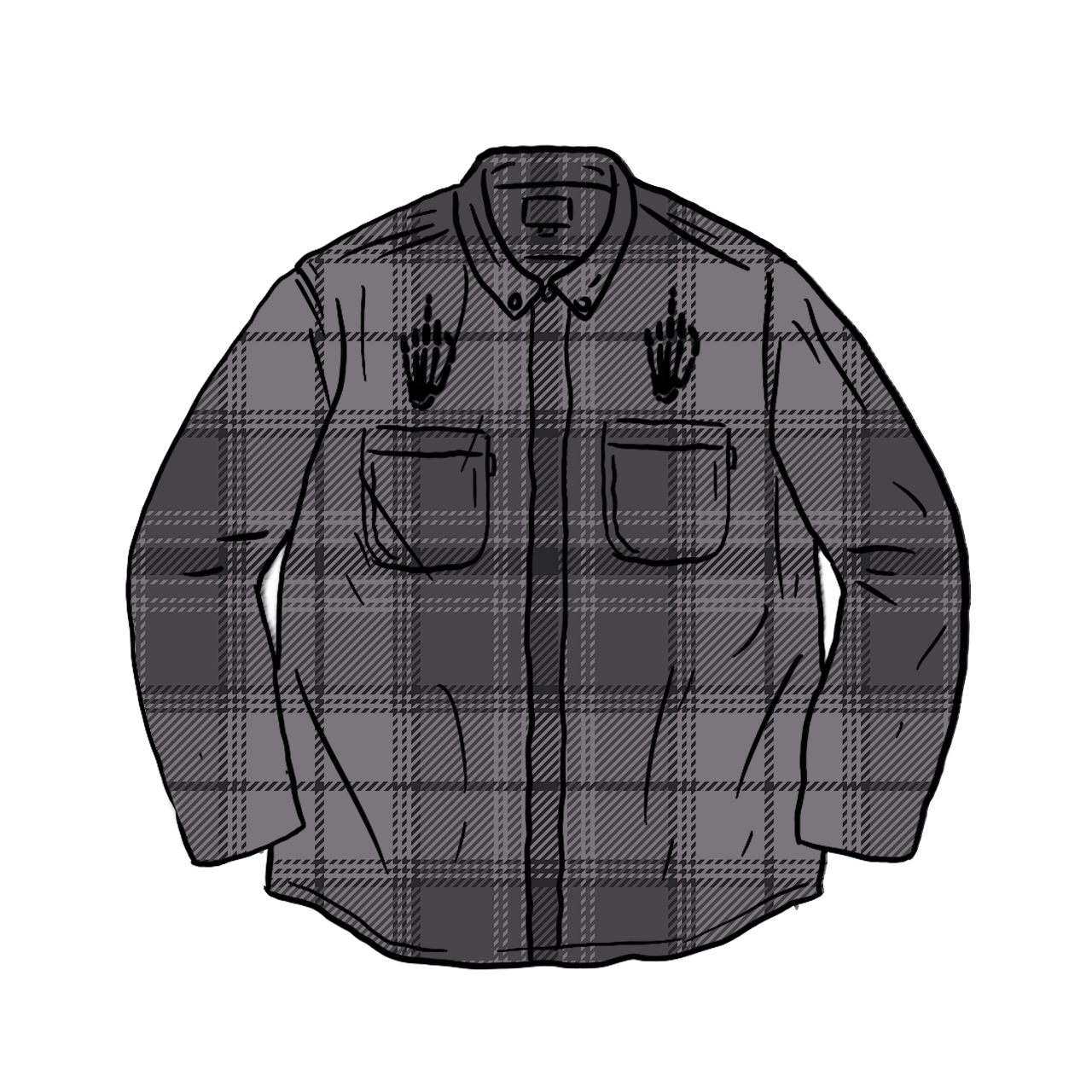 Supreme HYSTERIC GLAMOUR Plaid Flannel Shirt Black
