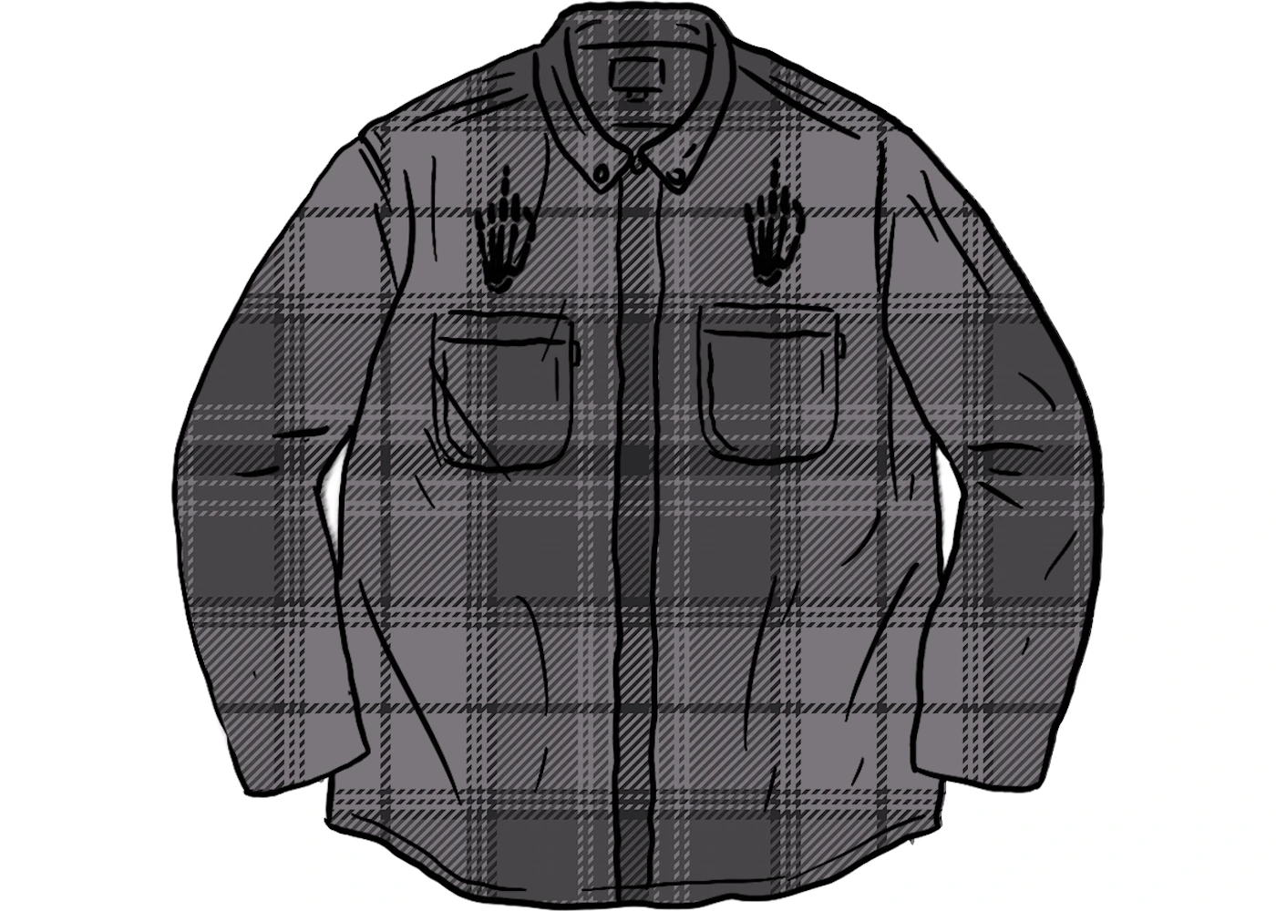 Supreme HYSTERIC GLAMOUR Plaid Flannel Shirt Black - SS21