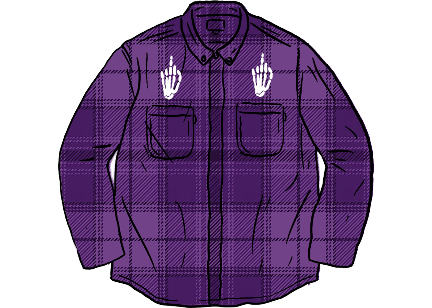 Supreme HYSTERIC GLAMOUR Plaid Flannel Shirt Purple - SS21 - US