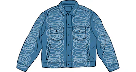 Supreme HYSTERIC GLAMOUR Snake Denim Trucker Jacket Blue
