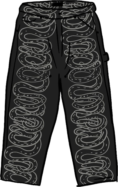 Supreme HYSTERIC GLAMOUR Snake Double Knee Denim Painter Pant