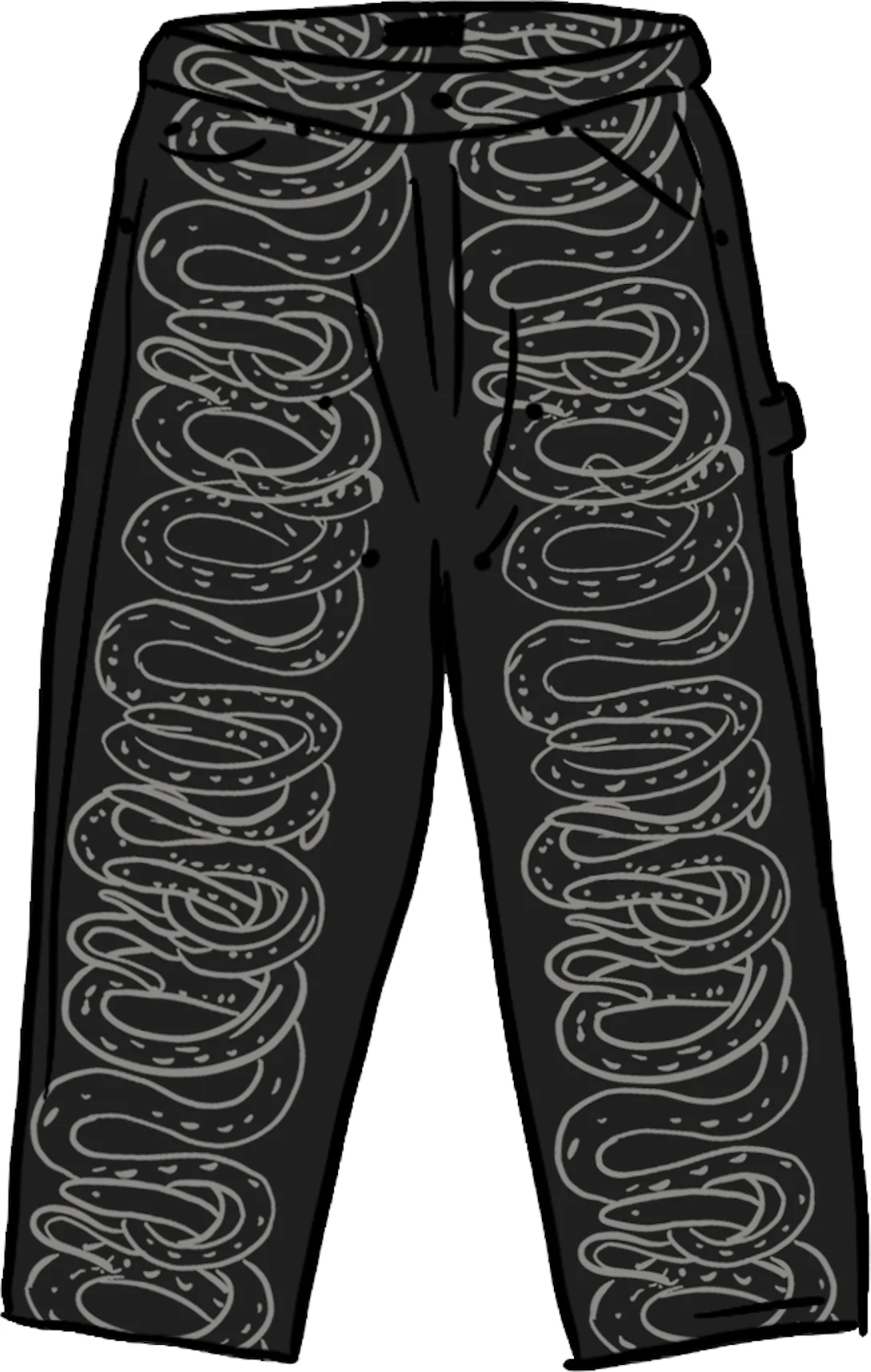 Supreme HYSTERIC GLAMOUR Snake Double Knee Denim 
