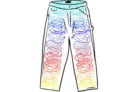Supreme HYSTERIC GLAMOUR Snake Double Knee Denim Painter Pant Supreme HYSTERIC GLAMOUR Snake Double Knee Denim Painter Pant