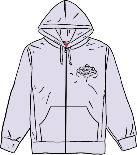 Supreme HYSTERIC GLAMOUR Zip Up Hooded Sweatshirt Ash Grey