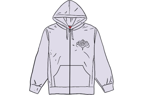Supreme HYSTERIC GLAMOUR Zip Up Hooded Sweatshirt Ash Grey Supreme HYSTERIC GLAMOUR Zip Up Hooded Sweatshirt Ash Grey