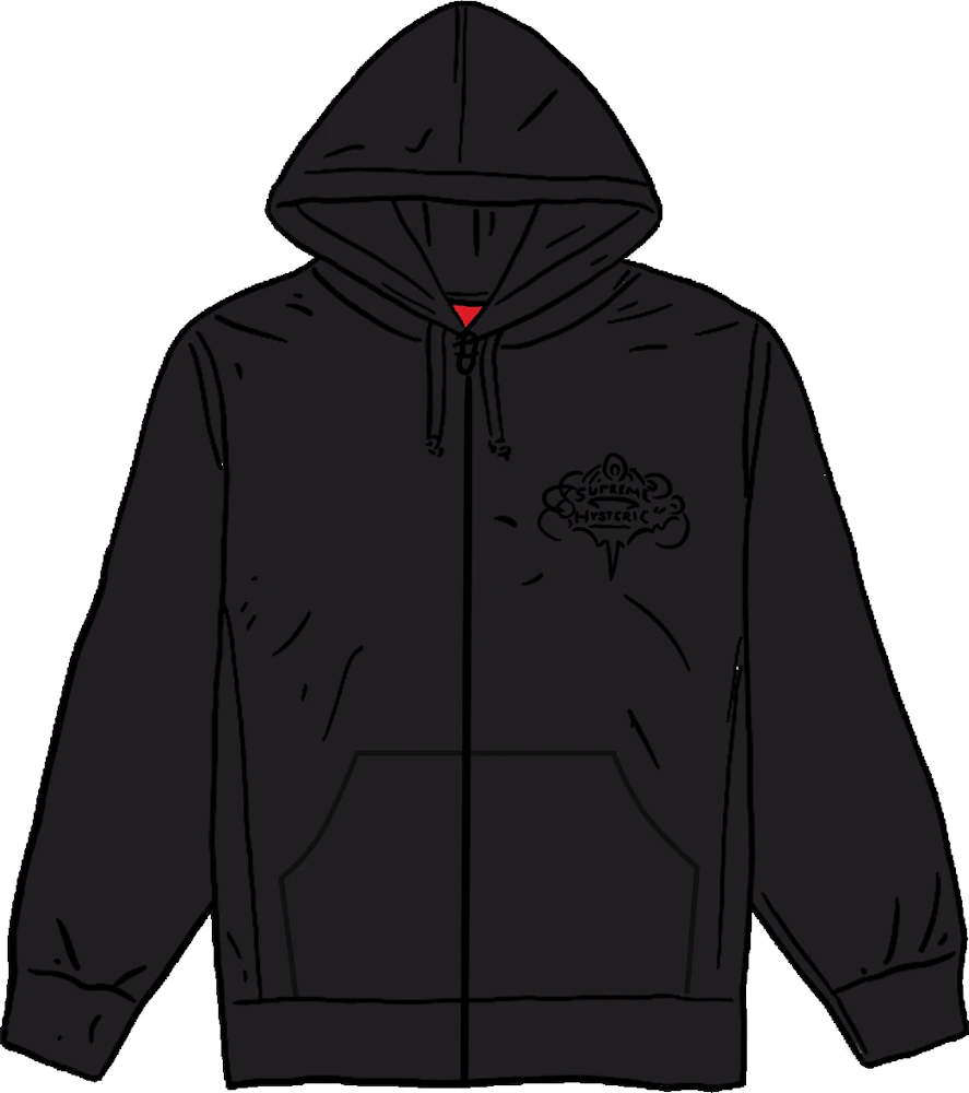 Supreme HYSTERIC GLAMOUR Zip Up Hooded Sweatshirt Black Men's - SS21 - US