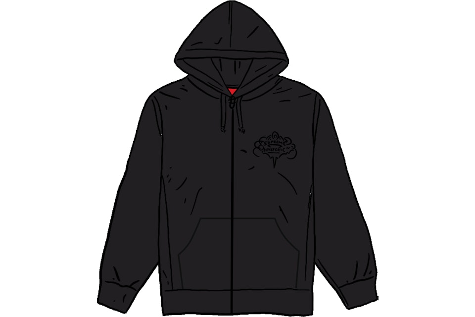 Supreme HYSTERIC GLAMOUR Zip Up Hooded Sweatshirt Black