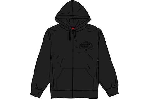 Supreme HYSTERIC GLAMOUR Zip Up Hooded Sweatshirt Black Men s SS21 GB