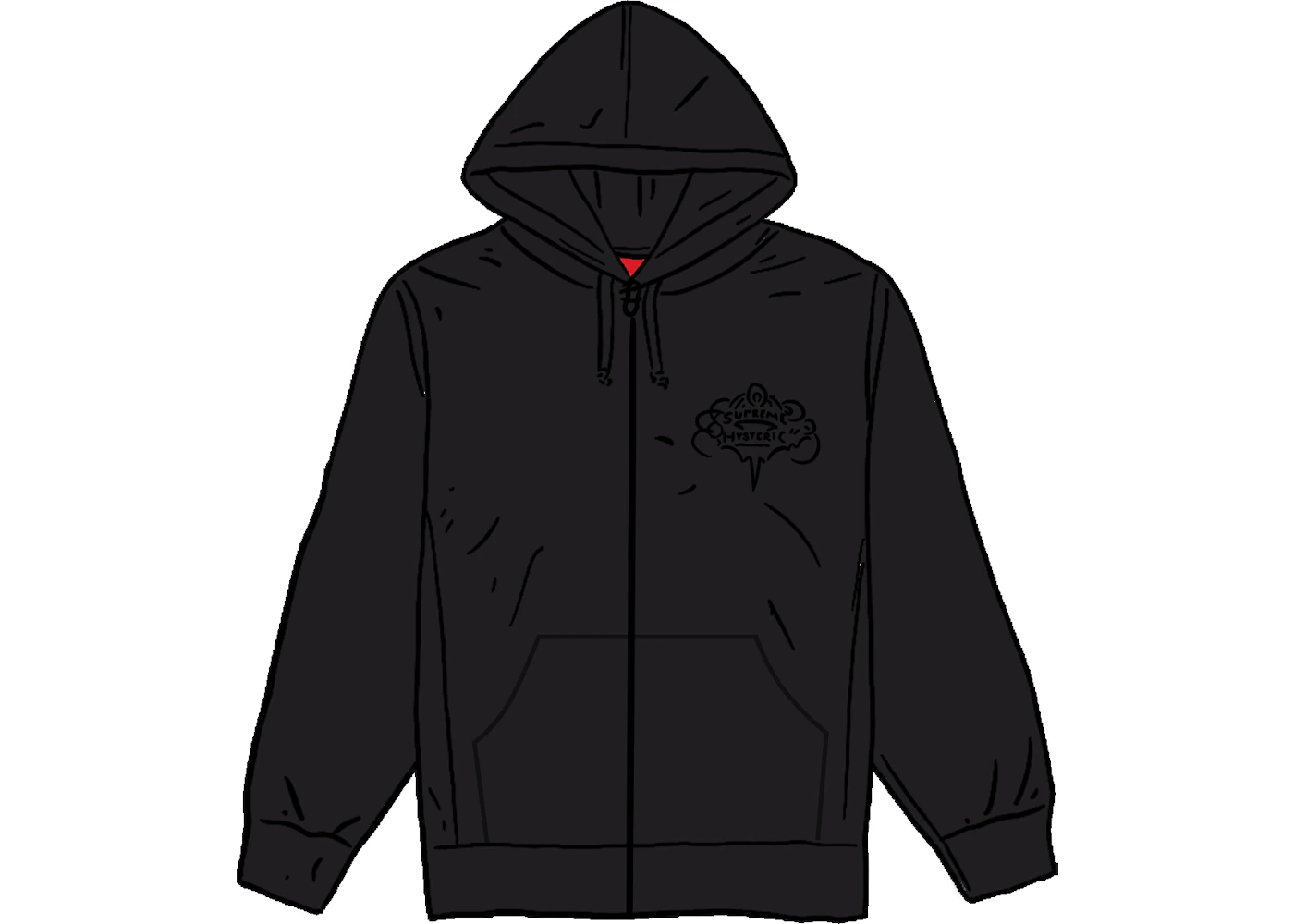 Supreme HYSTERIC GLAMOUR Zip Up Hooded Sweatshirt Black Men's Supreme HYSTERIC GLAMOUR Zip Up Hooded Sweatshirt Black Men's