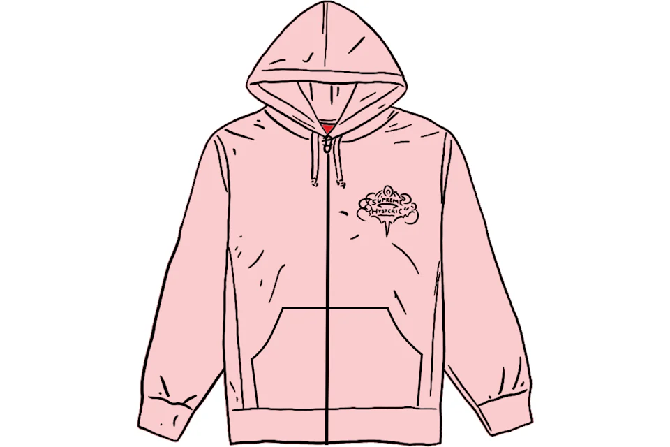 Baby pink supreme hoodie sales