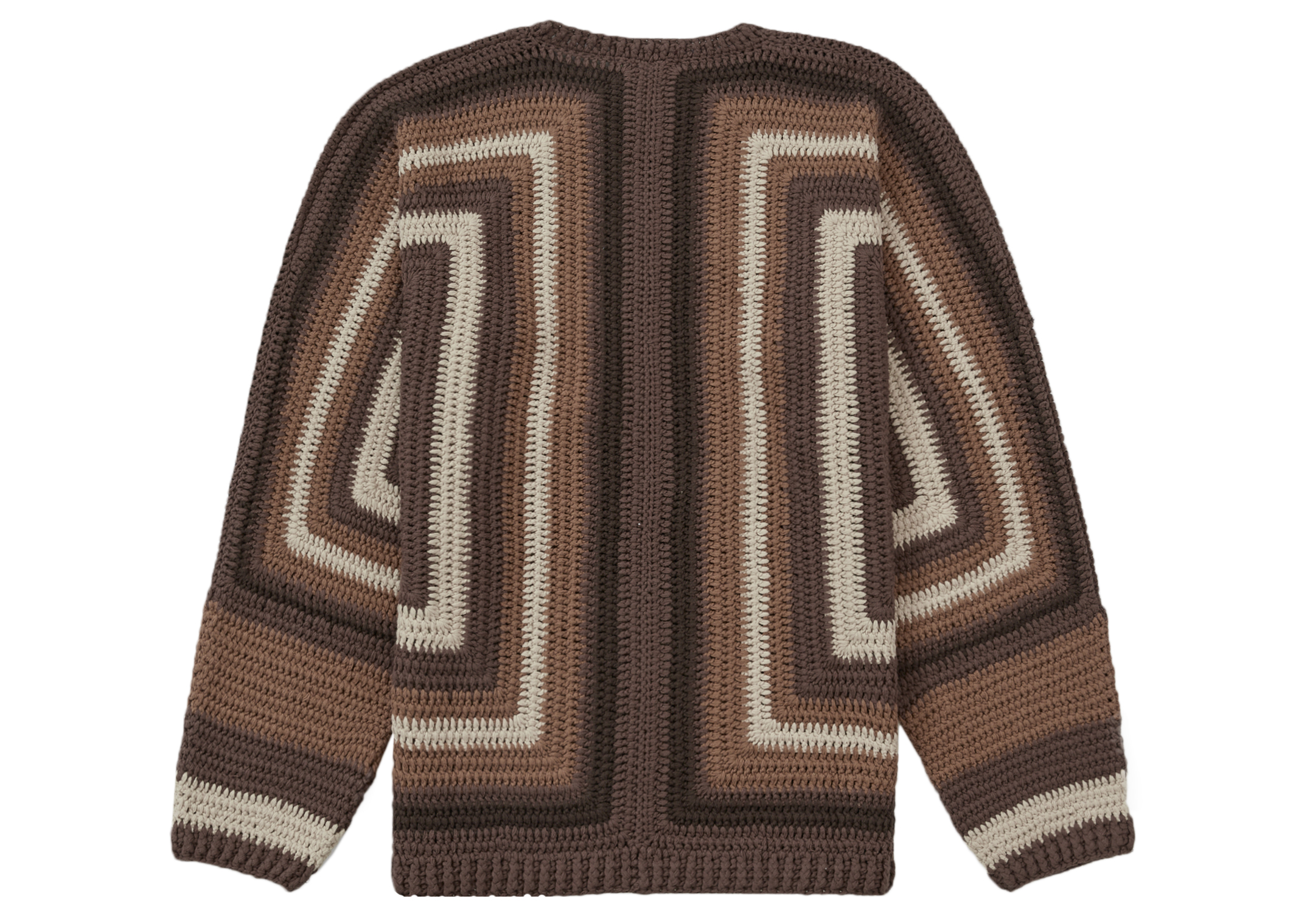 Supreme Hand Crocheted Sweater Brown Men's - SS131 - US