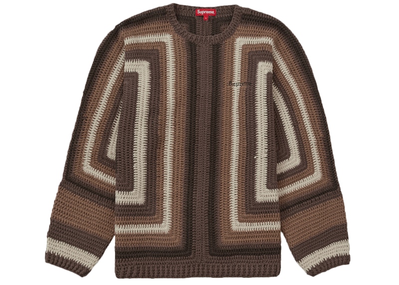 Supreme Hand Crocheted Sweater Brown ニットトップス