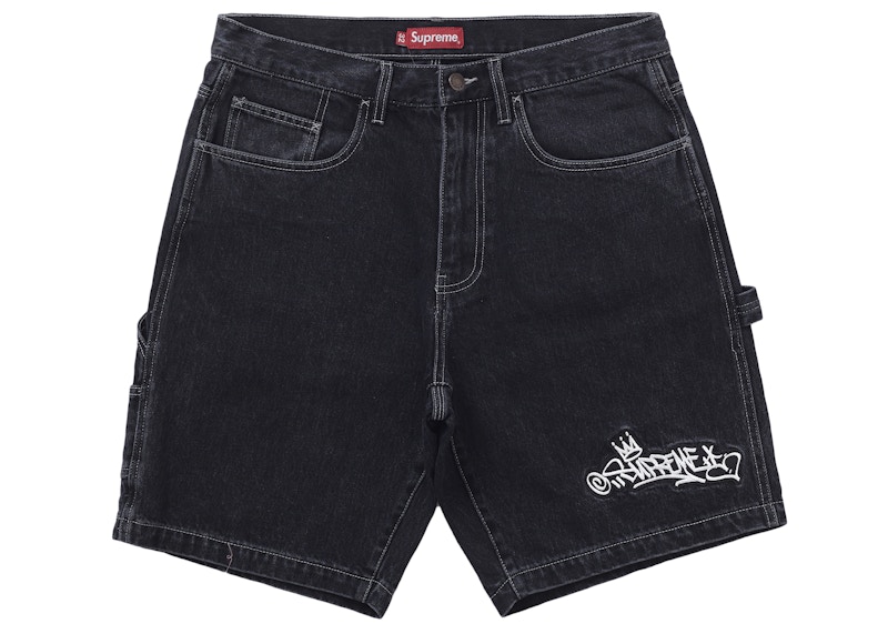 auraleeSupreme washed denim shorts black 30