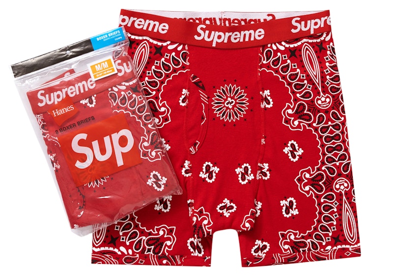 Supreme(シュプリーム)ヘインズhanes ボクサーブリーフパンツ 黒M