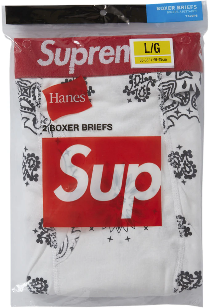 Supreme x Hanes Bandana Boxer Briefs (pack Of 2) - Farfetch
