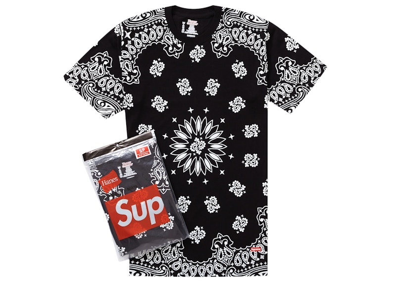 Supreme Hanes Bandana Tagless Tees 2pack