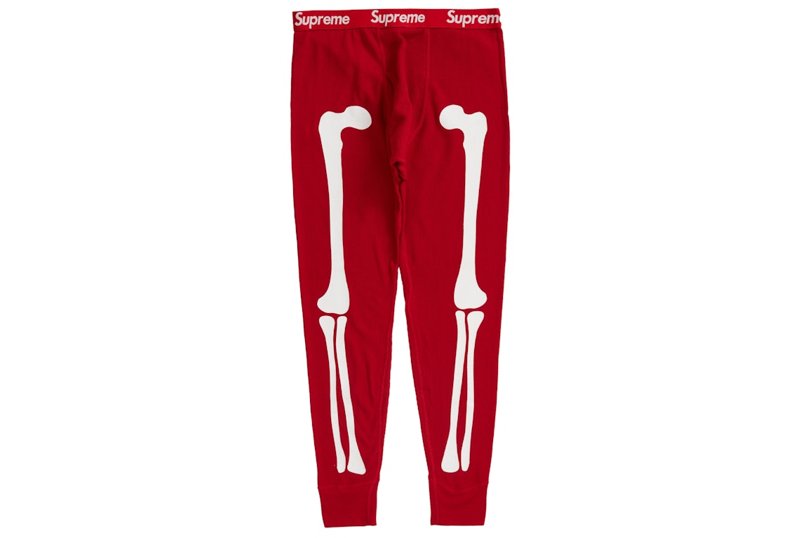 Pre-owned Supreme Hanes Bones Thermal Pant (1 Pack) Red