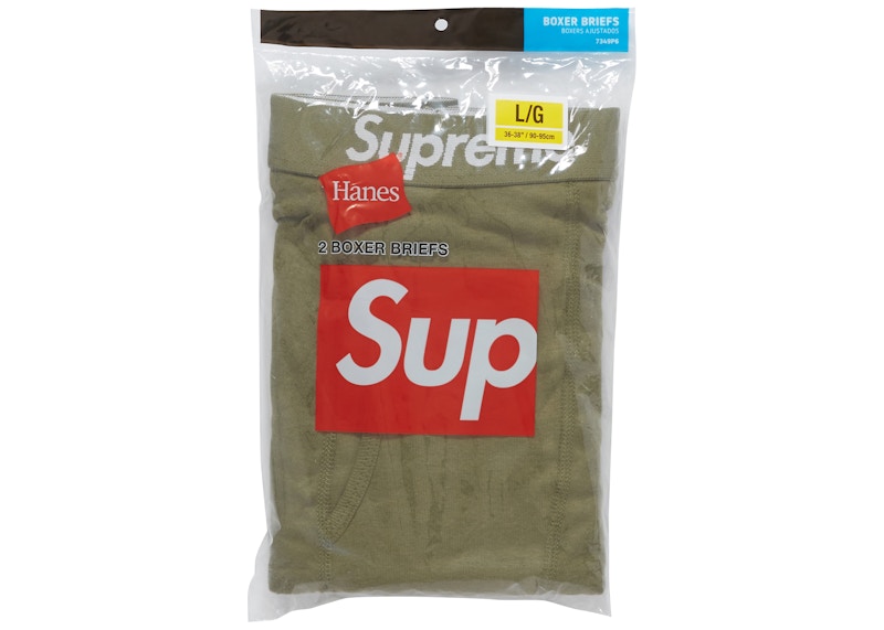 魅力の Supreme Hanes Boxer Briefs 2pack Olive S ボクサーパンツ