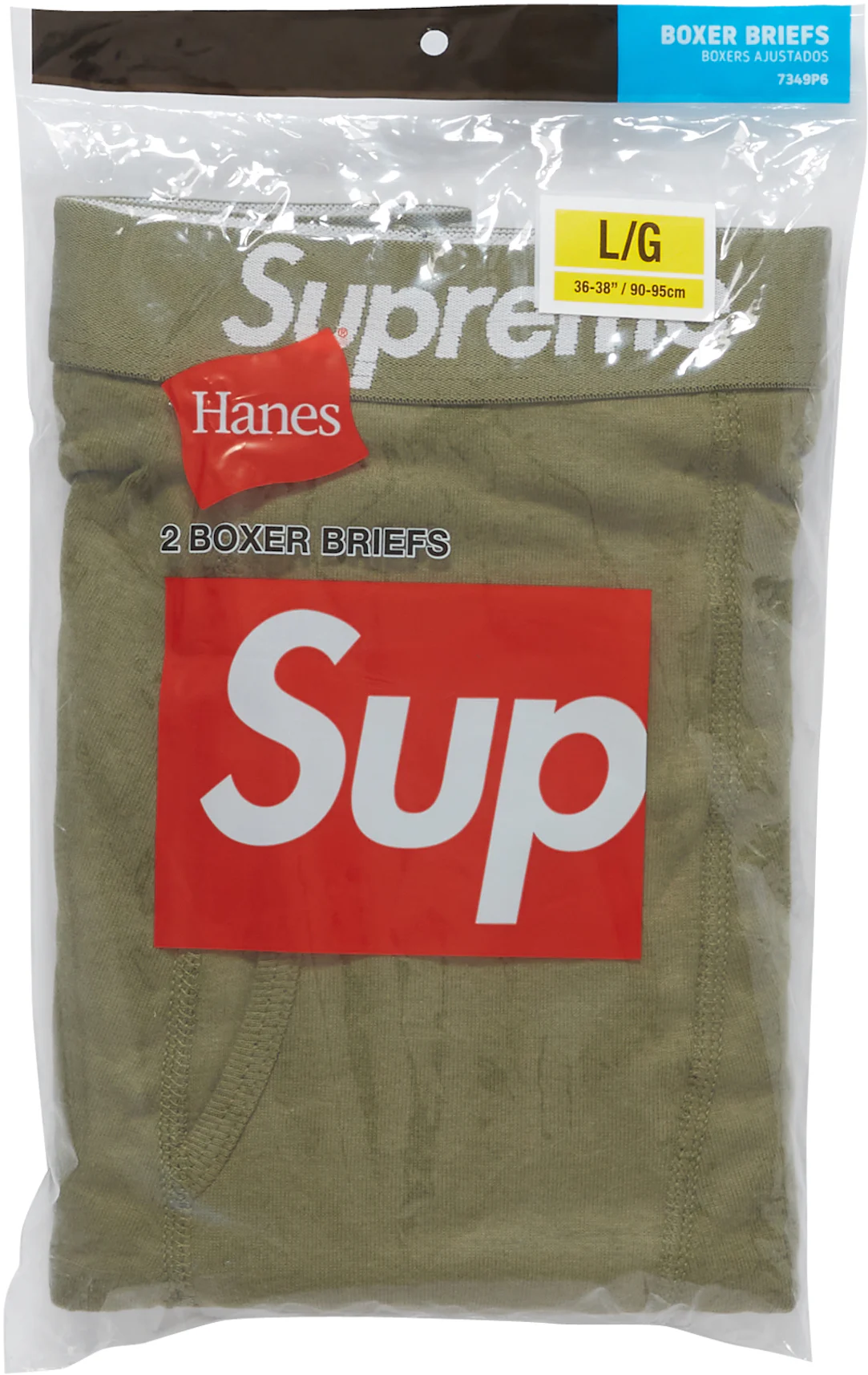 100% Authentic Supreme x Hanes Boxer Briefs Purple Yellow Bandana (ONE  BOXER)