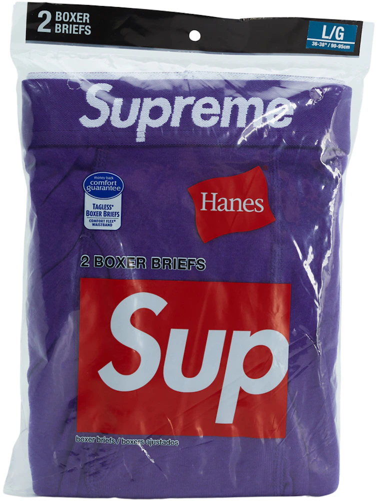 Supreme Hanes Bandana Boxer Briefs (2 Pack) White for Men