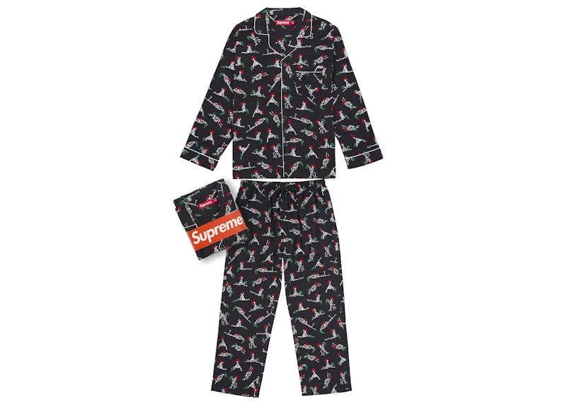 Supreme Hanes Holiday Pajama Set Black Men's - FW25 - US