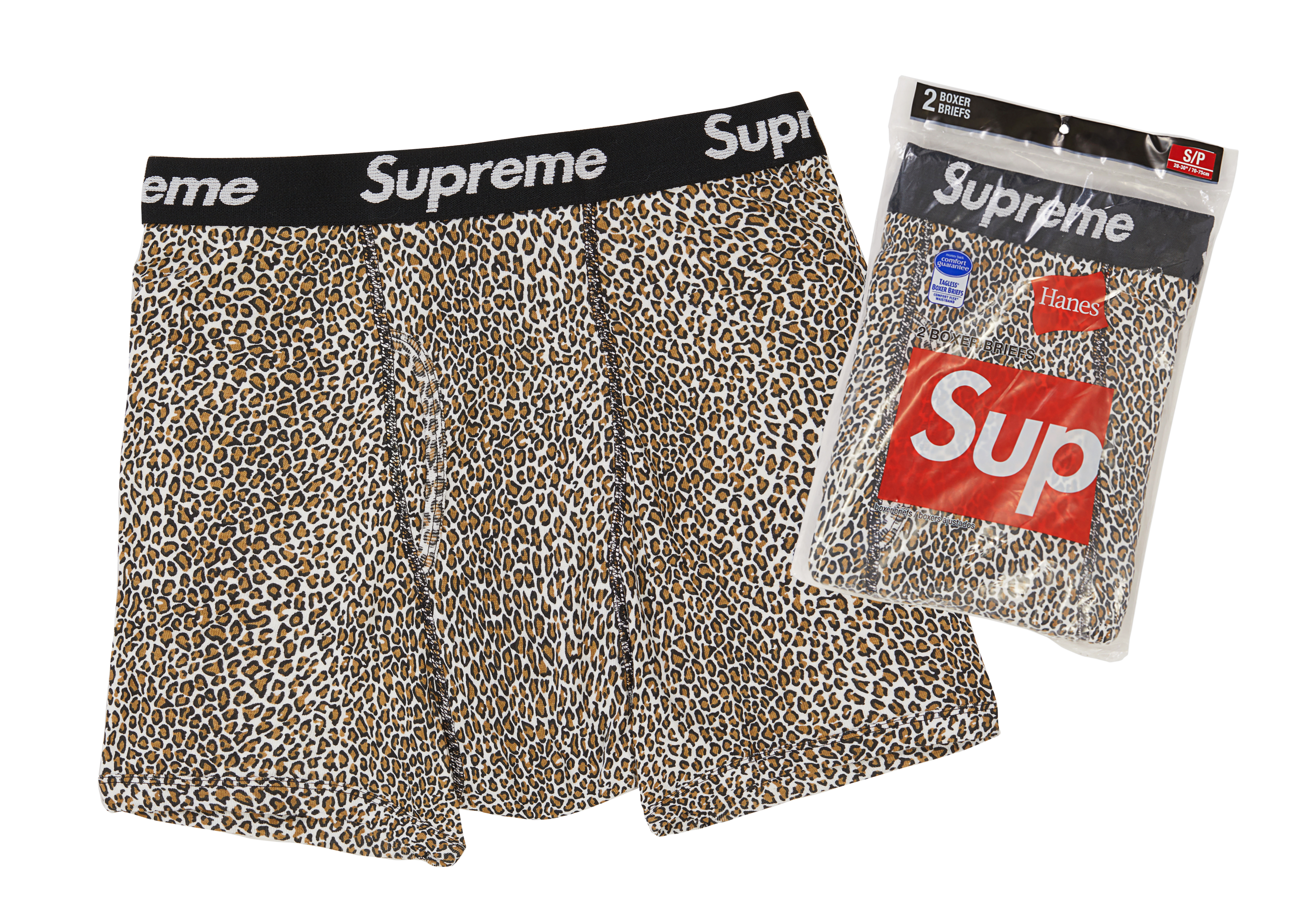 Supreme Hanes Leopard Boxer Briefs (2 Pack) Leopard