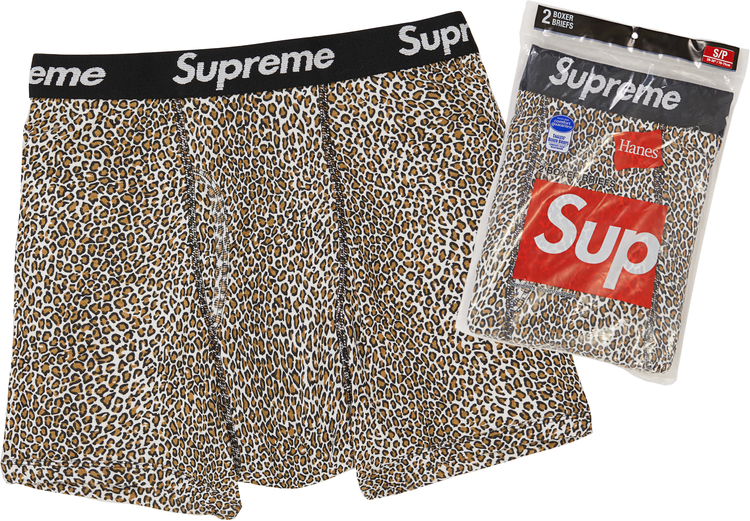 Supreme X Hanes Boxer Briefs Black/White Underwear ( 2 Black + 2 White ) XL