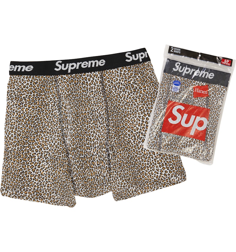 Supreme Hanes Leopard Boxer Briefs (2 Pack) Leopard Men's SS19 US