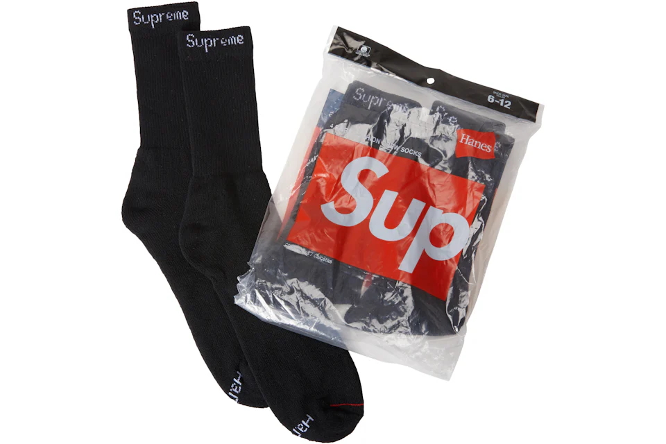 Supreme Hanes Socks (4 Pack) nero