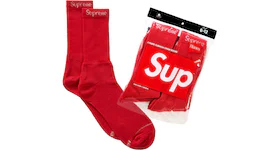 Supreme Hanes Socks (4 Pack) Red