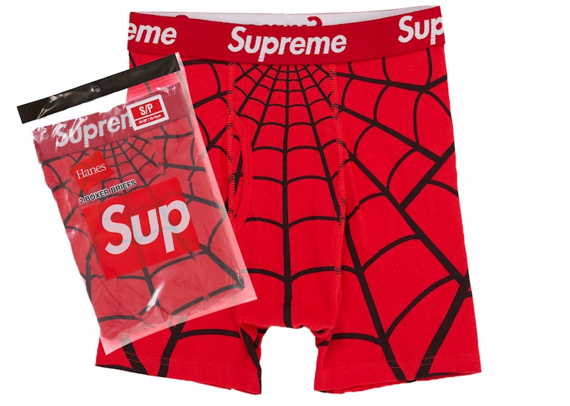 Supreme Hanes Spider-Man Boxer Briefs (2 Pack) Red - SS26 - US