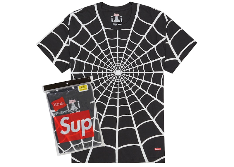 Supreme Hanes Spider-Man Tagless Tees (2 Pack) Black Men's - SS26 - US