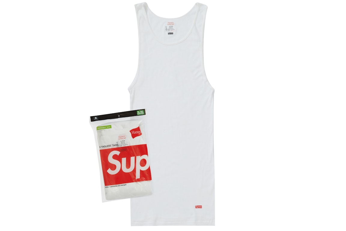 Pre-owned Supreme Hanes Tagless Tank Tops (3 Pack) White