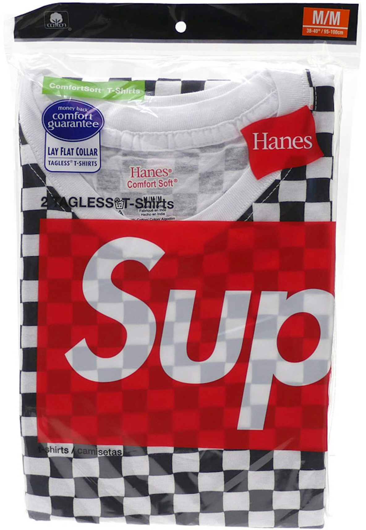 SUPREME X HANES PINK Tagless T-shirt Tee (Pack of 2) Size Small NEW FW21