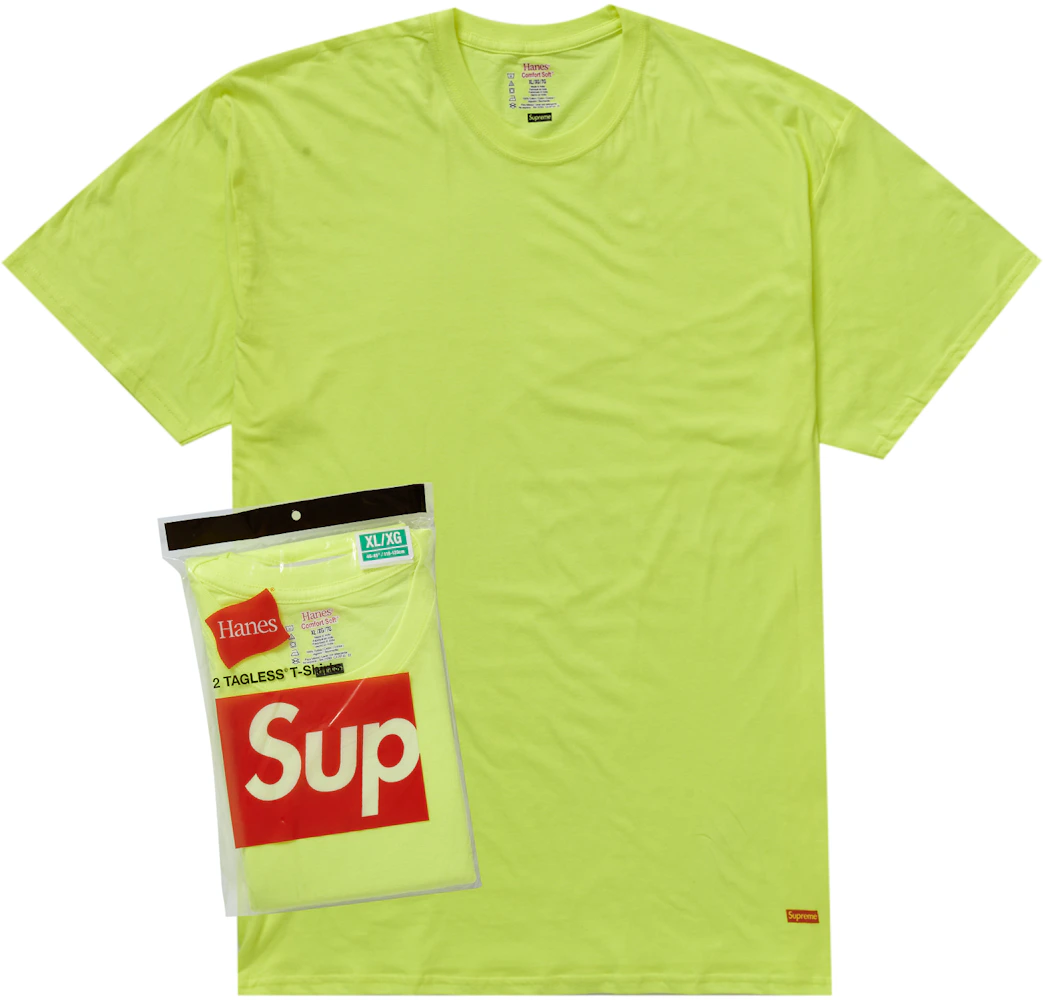 Supreme Tees (2 Pack) Flourescent Yellow - SS23 -