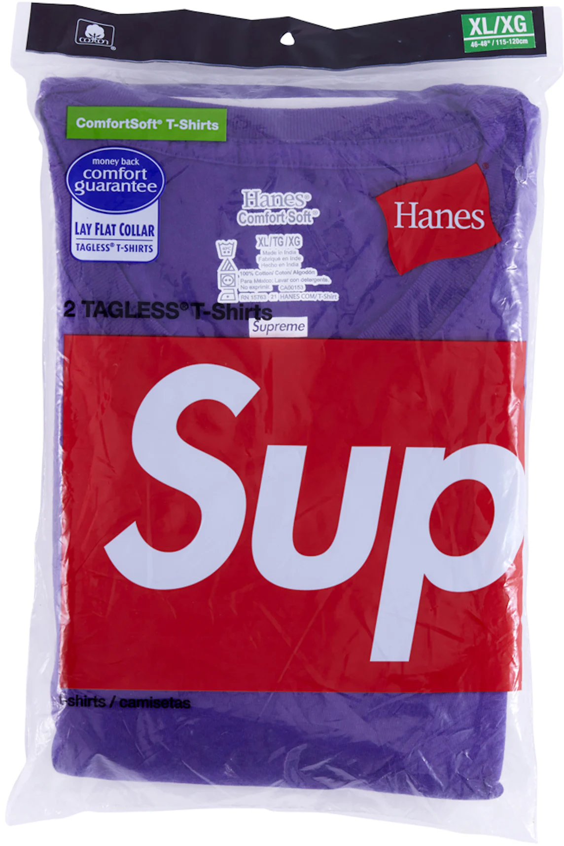 Supreme Hanes Tagless Tees (2 Pack) Purple - SS21 - GB