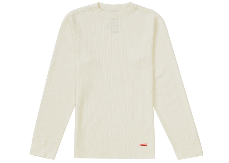 【大阪直販】Supreme Hanes Thermal Crew black logos Tシャツ/カットソー(七分/長袖)